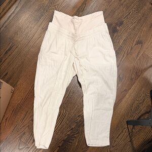 Maternity Cream Jogger Pants